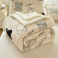 Couverture de lit moderne et chaude pour la maison, en tissu 100 % polyester, motif végétal uni, douce pour la peau, idéale pour l'hiver