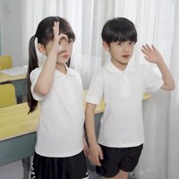 Camiseta Polo de verano personalizada 100% algodón para niños y niñas, diseño de logotipo gratis, estampado bordado, transpirable, informal, para uniformes escolares