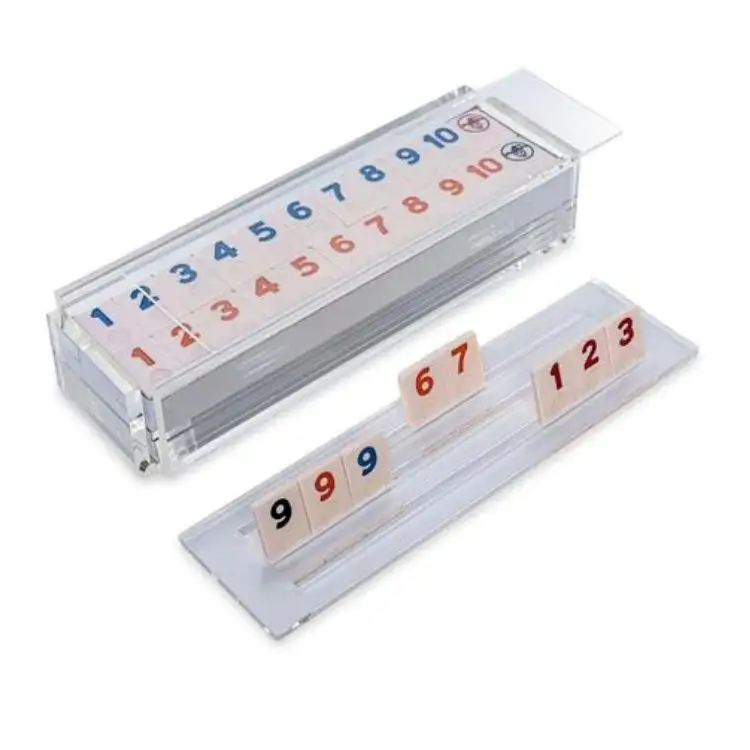 Acrylic Lucite Rummy Digital Game Rummikub Board Game Set for Jewish Gift china factory