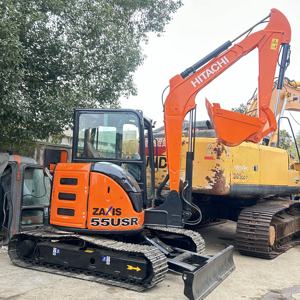 Mini-excavatrice d'origine japonaise 5T, bonnes performances, Hitachi ZX55usr d'occasion, excavatrice hydraulique ZX55usr avec peu d'heures de travail - Product Image 5