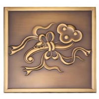 Plaque de porte personnalisée en relief, ton cuivre, laiton anti-ternissement, gravée au laser, pour chambre d'hôtel et appartement, commande en gros