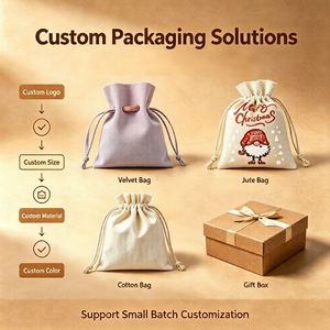 Pochette à bijoux en velours rose haut de gamme avec logo personnalisé OEM, plusieurs tailles pour l'emballage de bijoux, cadeau de mariage - Product Image 6