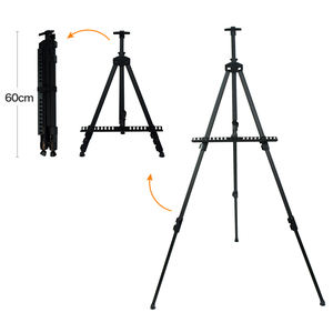 Caballete Plegable de Aluminio Metálico para Exteriores, Personalizado, para Restaurantes, Bodas, Dibujo, Pintura y Exhibición de Lienzos - Product Image 1