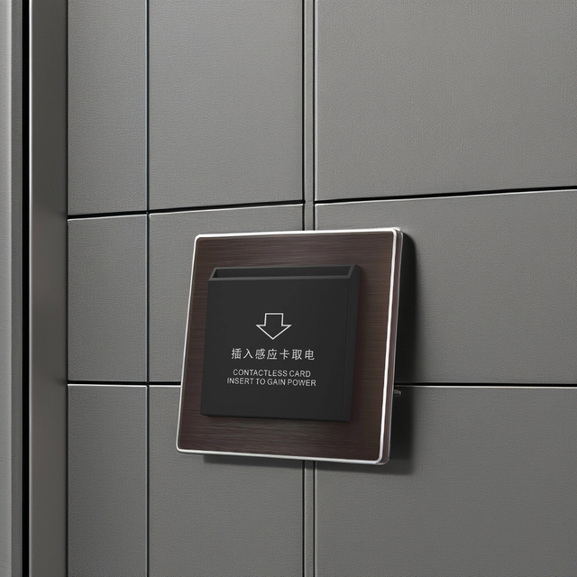 Hotel Card Energy-Saving Power Switch 40A 220V White Plastic Double Pole and 3-Way NFC Network for Any Card Switch