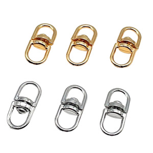 Anillo Conector de Aleación de Zinc con Forma de Ocho para Llavero, Accesorios DIY, Colores Oro y Plata, Anillo Móvil Universal - Product Image 1