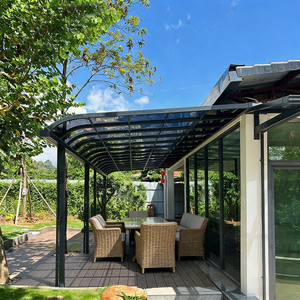 กันสาดน้ำหนักเบาจากจีน โครงอะลูมิเนียมเคลือบพีซี กันน้ำได้ตามธรรมชาติ ประกอบง่าย - Product Image 2