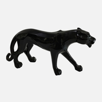 Antique grand champagne résine marche léopard maison Animal panthère décor Sculpture Animal Figurine polyrésine léopard Statue