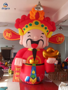 Dieu de la fortune/de la richesse gonflable géant de 4 m de haut pour la décoration des fêtes - Product Image 5