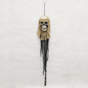 Casa embrujada Suministros para fiestas Halloween Creepy Sensor de sonido eléctrico Animado Colgando Fantasmas voladores Esqueleto Cabeza Calavera - Product Image 1