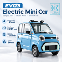 Voiture électrique miniature à quatre roues EV03, batterie 72V 58Ah, moteur 1500W, véhicule électrique à énergie nouvelle, véhicules électriques pour passagers adultes