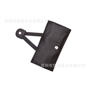 PU leather makeup brush <b>bag</b>, foldable makeup <b>tool</b> storage <b>roll</b>, stylish makeup <b>bag</b> with customizable logo. - Product Image 3