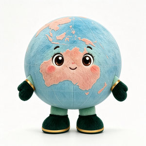 Peluche personnalisée de la Terre, peluche globe, peluche planète Terre, peluche Terre - Product Image 1