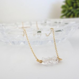 Collar con colgante de cristal Natural para mujer, colgante con diamantes Herkimer de la Piedra del zodiaco, regalo de joyería para ella - Product Image 3