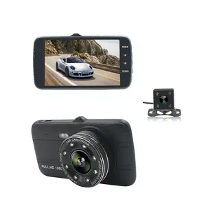 Videoregistratore per auto da 4 pollici a 2 lenti Full HD 1080P grandangolo di 170 gradi con sensore G