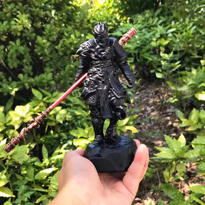 Offres Spéciales dernière conception obsidienne soleil Wukong singe roi fils Goku sculpture sculpté à la main mythes chinois sculpture pour artisanat cadeau - Product Image 2