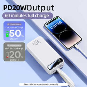 <span class=keywords><strong>Power</strong></span> <span class=keywords><strong>Bank</strong></span> PD20W 22.5W <span class=keywords><strong>Power</strong></span> Banks 3 Ports Usb <span class=keywords><strong>30000mah</strong></span> Chargeur de voyage Stations de charge - Product Image 4