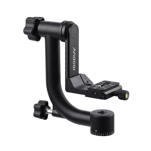 Wholesale Heavy Duty Metal Panoramic Gimbal Tripod Head with Arca-Swiss Standard Quick Release Plate