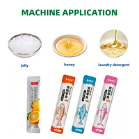 Machine d'emballage liquide entièrement automatique à haute vitesse, à cinq colonnes et trois soudures latérales, adaptée au miel, à la gelée et à la lessive liquide