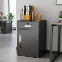 Lemari Arsip Bawah Meja Baja Modern Modular Dapat Dipindah, Unit Laci Anti Maling, Organizer Portabel Tahan Api, Untuk Sekolah & Hotel