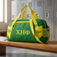 Chi Eta Phi Sorority Style brodé Weekender Nylon sac polochon personnalisé voyage et salle de sport haute qualité Varsity Bag