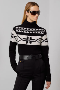 ODM OEM Suéter de punto de cuello alto Intarsia sofisticado para mujeres China Plazo de entrega de muestra de 7 días - Product Image 2