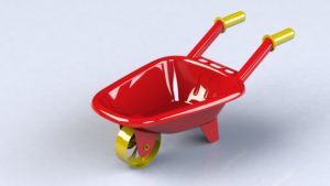 Carretilla de juguete de plástico al por mayor con una sola rueda delantera, estructura estable y asas de fácil agarre - Product Image 4