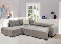 Modernes Modulares Schlafsofa-Set mit Stauraum, Klappbar, Bezogen mit 100% Polyester-Stoff für Wohnzimmer