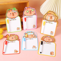 Tableau blanc effaçable Capybara, tableau de messages créatif pour bureau, tableau de dessin double face pour étudiants, tableau de croquis, tableau de mémos