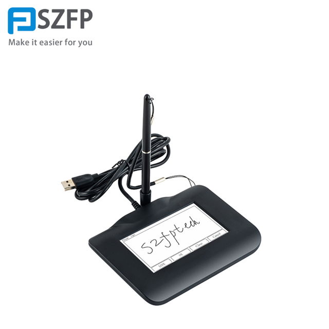 FP430S Digital Signature Pad USB Tablet with 4.3inch LCD AES/RSA Security Windows 10 Support for Banks