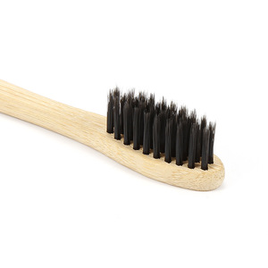 Bamboo Toothbrush Adult Flat Handle <b>Wave</b> Design Biodegradable For Home Hotel Use - Product Image 4