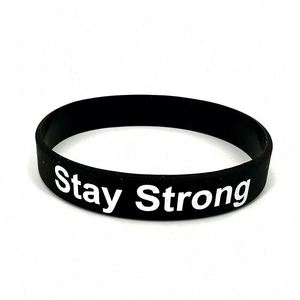 Cheap Printed Wristbands Believe <b>Yourself</b> Inspirational Quotes Silicone Wristbands Seay Strong Inspirational Rubber Bracelets - Product Image 6