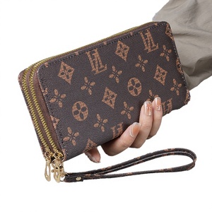 New Arrival Fashionable <b>Long</b> <b>Wallet</b> for Women Large Capacity PU Leather Clutch with Double Zipper and Card Slots - Product Image 1