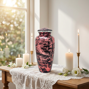 SOULURNS โกศบรรจุอัฐิแบบแฮนด์เมดสไตล์อเมริกัน สีโรสโกลด์ประกายระยิบระยับ สำหรับบรรจุอัฐิของมนุษย์ เหมาะสำหรับผู้ใหญ่ ML-RG - Product Image 6