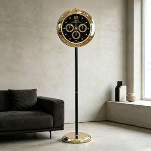 Reloj de Cuarzo de Lujo con Marco Dorado, Esfera Verde Esmeralda, Silencioso, Decorativo, Estilo <span class=keywords><strong>Abuelo</strong></span>, Vintage, Antiguo, para Sala de Estar - Product Image 3
