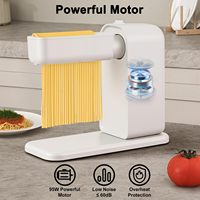 Machine à pâtes électrique 3-en-1, comprend un rouleau à pâtes, une trancheuse à spaghetti et une trancheuse à fettuccine avec brosse de nettoyage