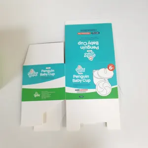 Emballage de produit personnalisé petite boîte en papier carton blanc avec impression 350g petite boîte en papier