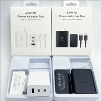 Adaptateur secteur USB C PD 65W à 3 ports, prise universelle UK US EU, charge rapide pour téléphone portable, écouteurs pour Samsung Galaxy S22-S26