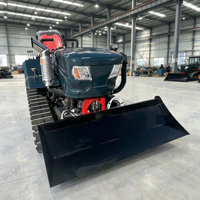 Cultivateur rotatif compact de haute qualité 35 CV sur chenilles en caoutchouc, autopropulsé, pour vergers et serres