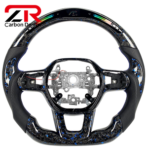 Volante Deportivo Personalizado de Fibra de Carbono Forjado con LED para <span class=keywords><strong>Honda</strong></span> Civic 11ª Generación, Volante Personalizado para <span class=keywords><strong>Accord</strong></span> CR-V Acura Integra - Product Image 1