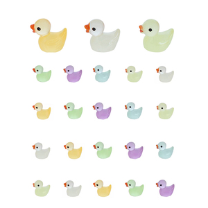 20pcs động vật phát sáng vịt flatback nhựa quyến rũ cho DIY Mini vịt thu nhỏ vườn bức tượng Keychain DIY Craft trang trí - Product Image 1