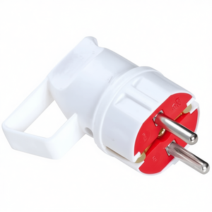 Prise Schuko blanche avec poignée Vito, connecteur électrique 2 broches pour rallonge électrique - Product Image 2