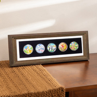 Boîte de présentation en bois sur mesure pour épingles, médailles, badges vintage et collection de pièces commémoratives