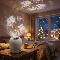 Projecteur d'ambiance de Noël en ABS rechargeable par USB, style influenceur, scène océanique, Halloween, Pâques, ciel étoilé dynamique rotatif