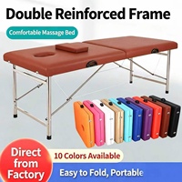 Table de massage pliante Jyoobest moderne et portable en cuir synthétique de haute qualité pour salon de beauté, spa et moxibustion, avec structure métallique