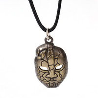 Collier vintage en acier inoxydable et porte-clés rétro, inspirés de l'animation JOJO's Wonderful Adventure Stone Ghost Face Shore Dew