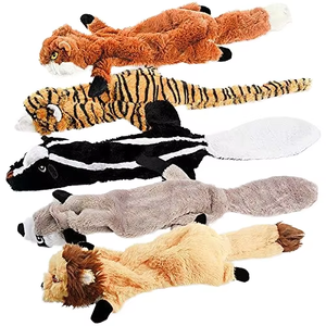 Juguete Interactivo para Perros con Forma de Animal de Dibujos Animados, Resistente a Mordidas, de Felpa con Sonido, Producto para Mascotas para Aliviar el Aburrimiento del Perro, Sin Relleno - Product Image 1