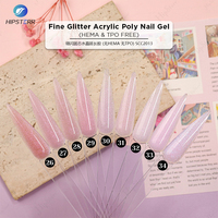 Nouveautés OEM Marque privée Gel dur pailleté rose Acryl Gel UV LED Paillettes fines Acrylique Poly Gel d'extension d'ongles Polygels