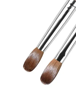 Pure Kolinsky Acrylic <b>Nail</b> Brush Round Hair Bristle Metal Handle 3D Drawing Powder Brush for <b>Nail</b> <b>Extension</b> - Product Image 4