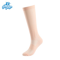 Chaussettes de compression athlétiques professionnelles fantaisie pour femmes, chaussettes de sport pour le badminton et le yoga, avec logo personnalisé