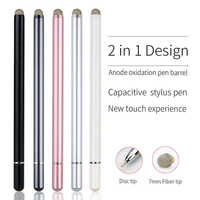 Stylet Métallique 2-en-1 Personnalisé WENKU WK1010A, Stylet Passif Capacitif Haute Sensibilité, Pointe Remplaçable, Tablettes iPad Android, Dessin